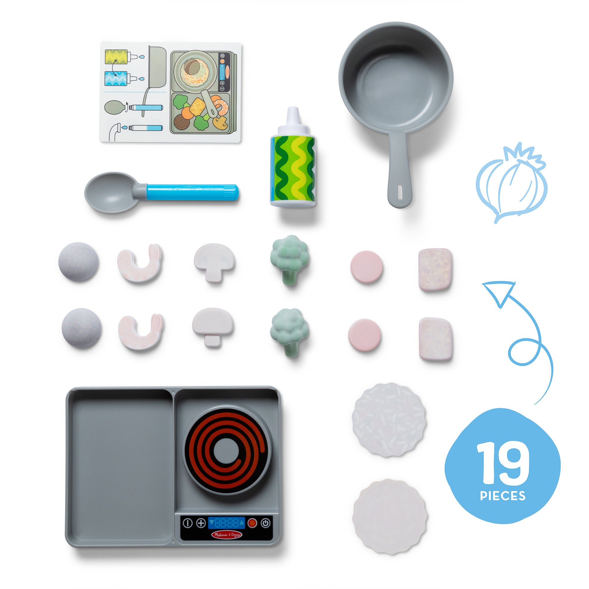 Melissa & Doug Simmer & Stir Stovetop Play Set with Colour-Changing Food