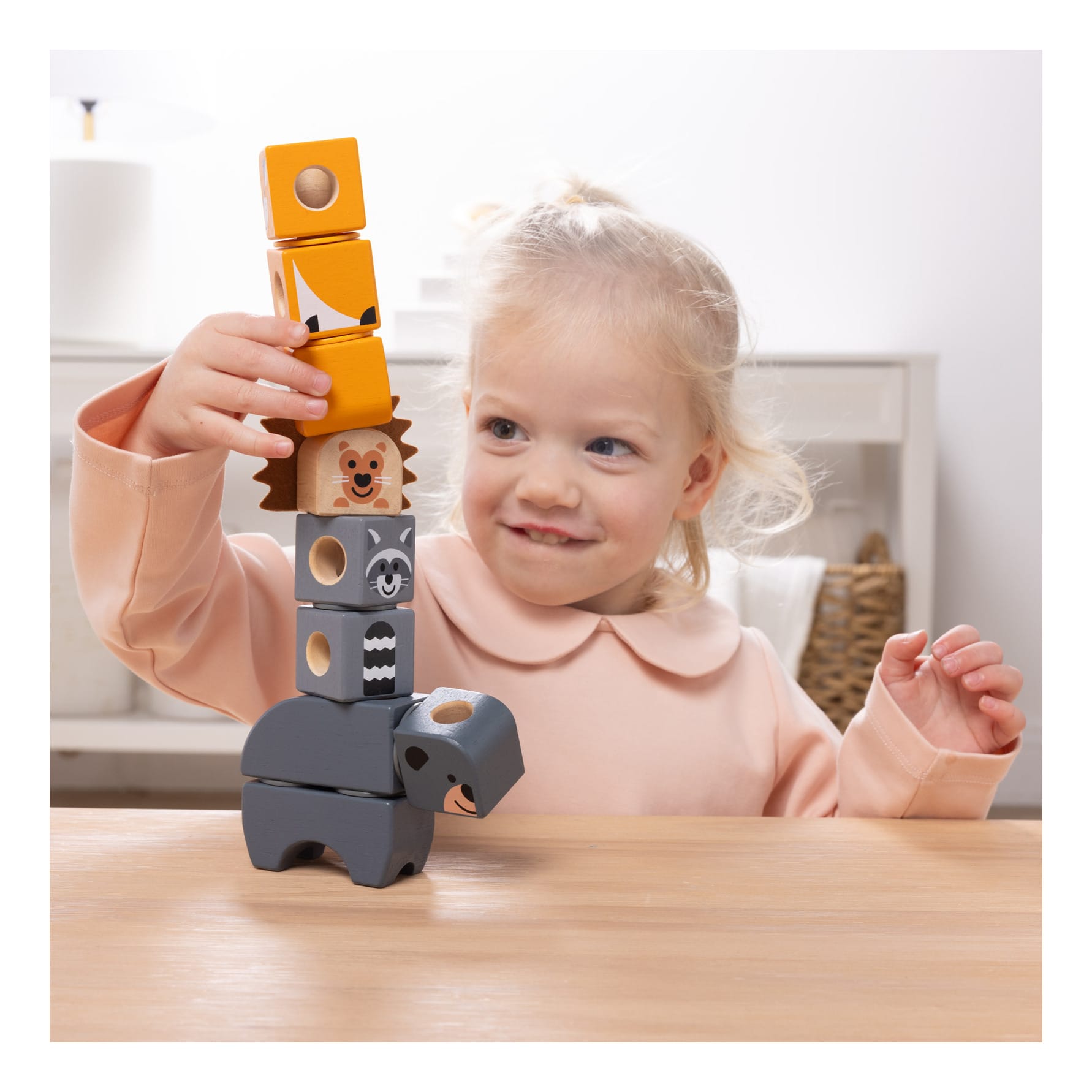 Melissa & Doug Blockables Woodland Friends Wooden Building Set 16 Pieces