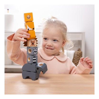 Melissa & Doug Blockables Woodland Friends Wooden Building Set 16 Pieces