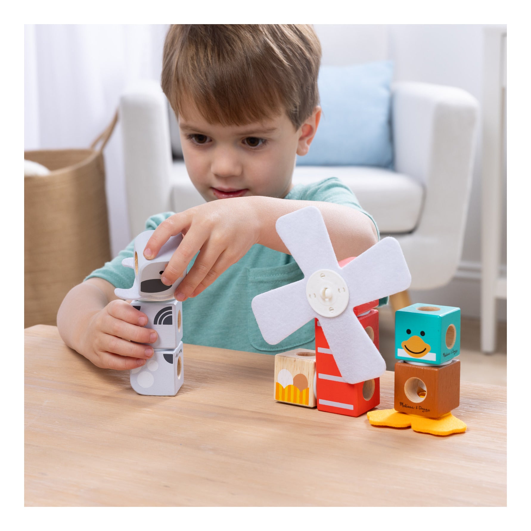 Melissa & Doug Blockables Farm Building Set, 56 Pieces