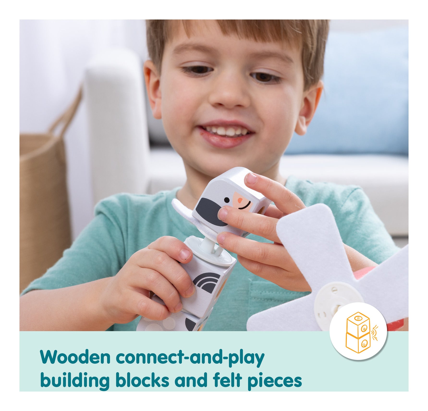 Melissa & Doug Blockables Farm Building Set, 56 Pieces