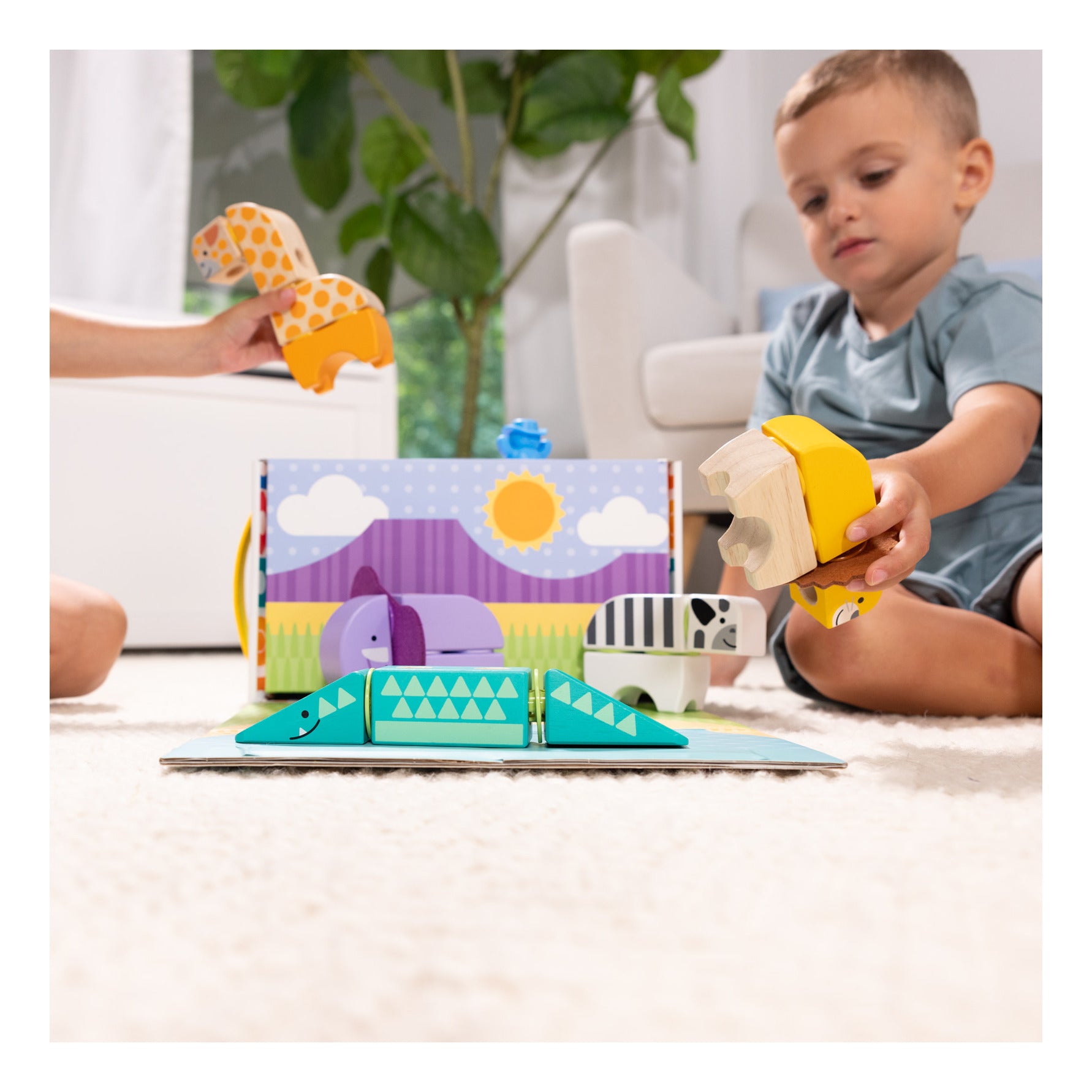 Melissa & Doug Blockables Safari Play Set 34 Pieces