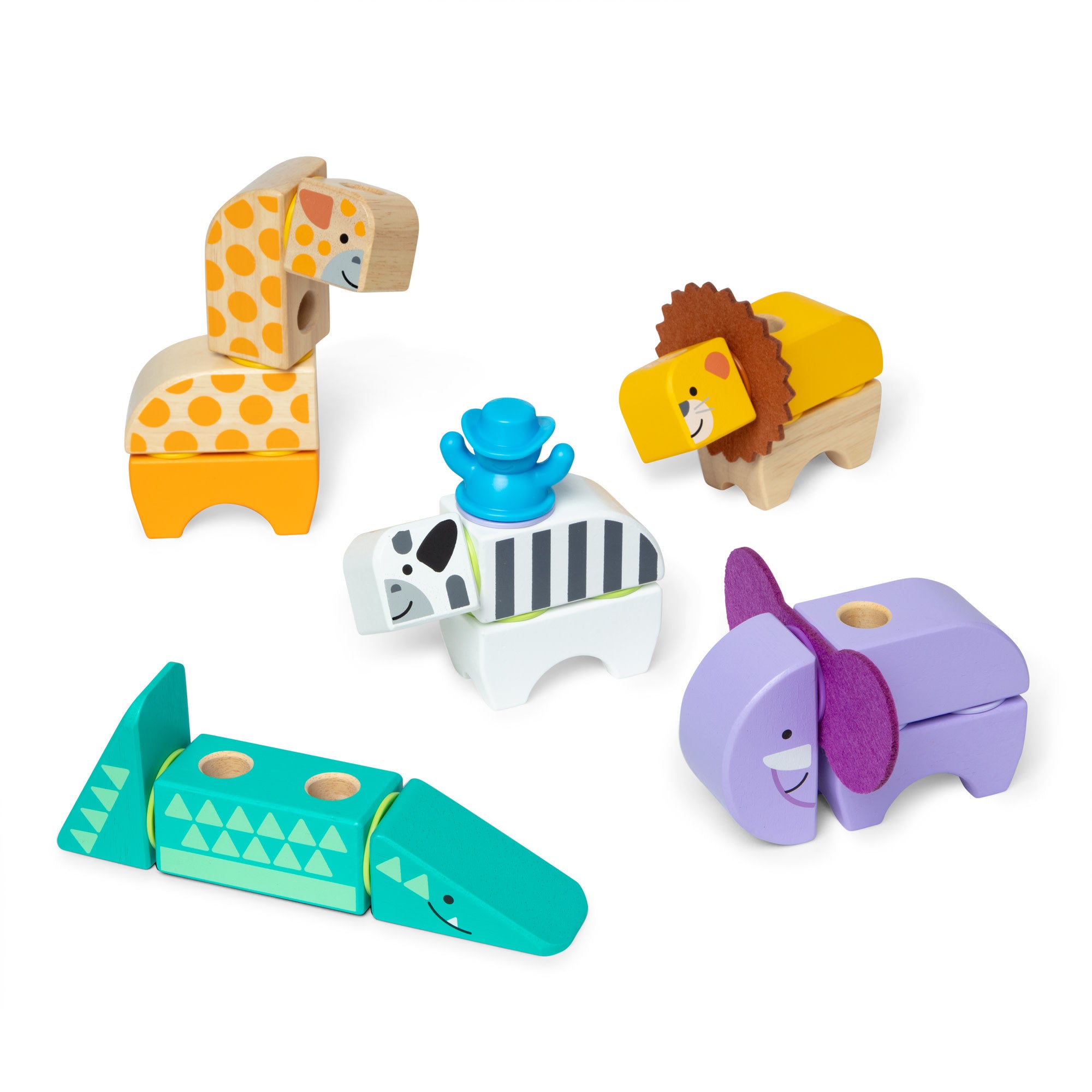 Melissa & Doug Blockables Safari Play Set 34 Pieces
