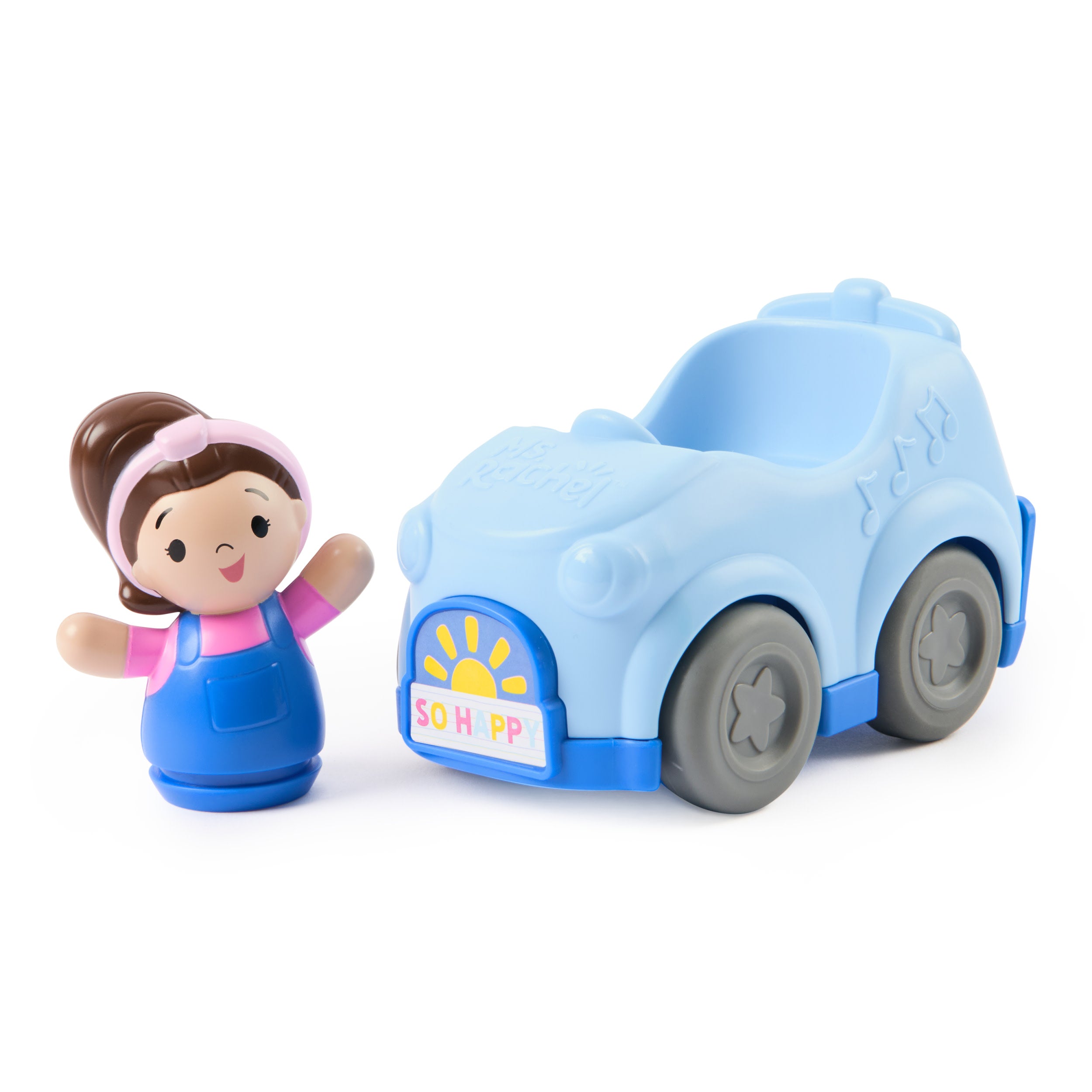Ms. Rachel 1-2-3 Roll! Pull-Back Vehicle with Figure
