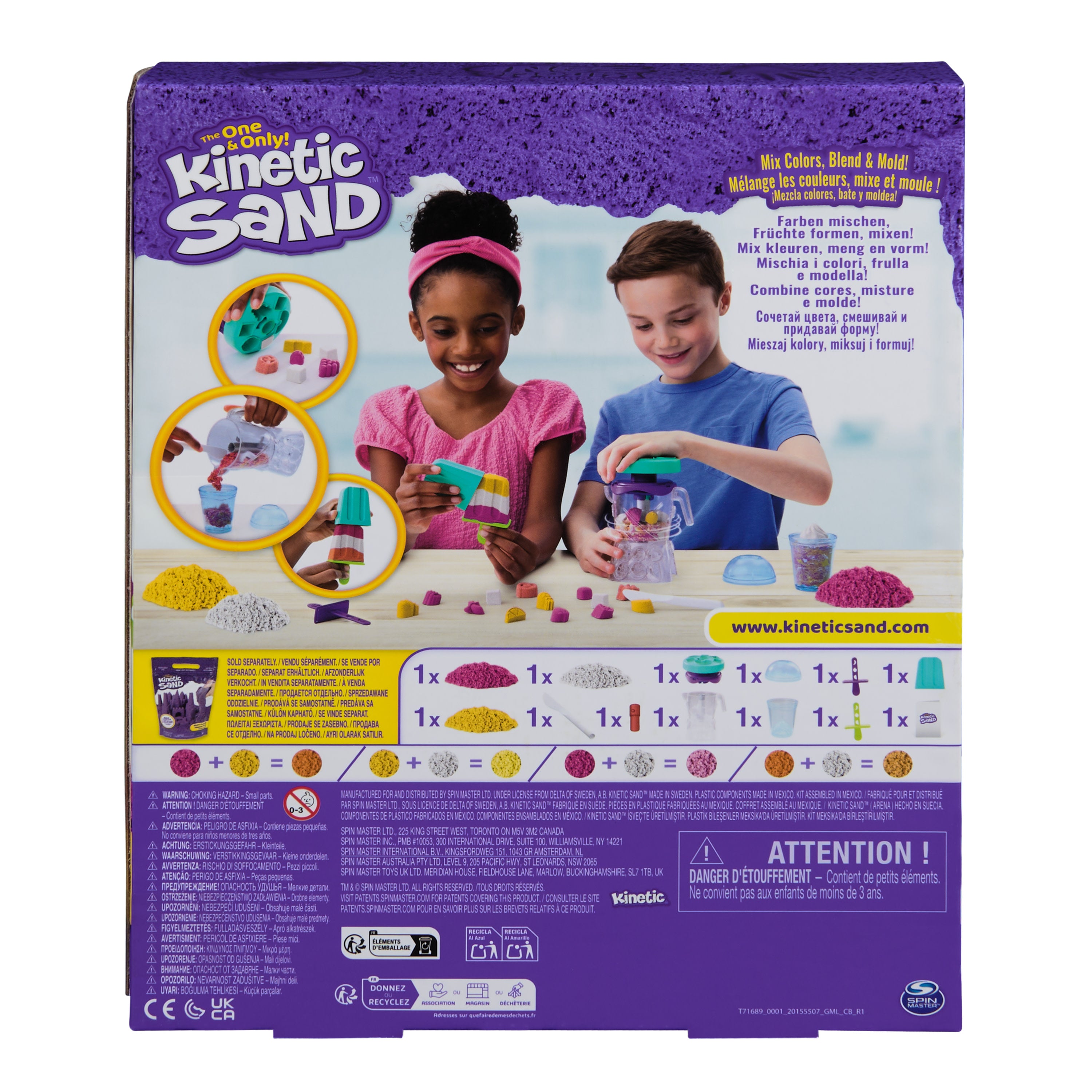Kinetic Sand Smoothie Mixer Playset with 396g Sand