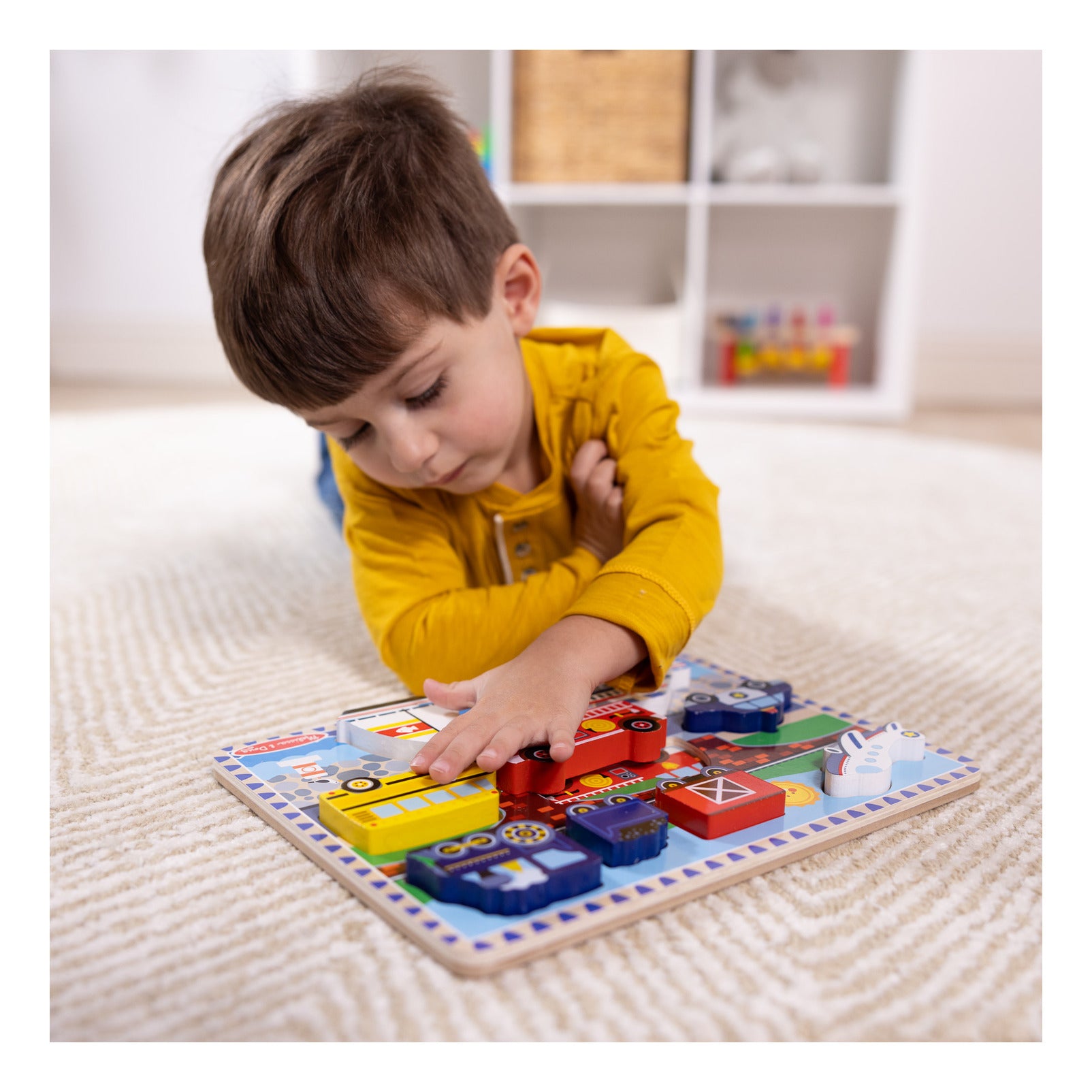 Melissa & Doug Vehicles Chunky Wooden Puzzle – 9 Pieces