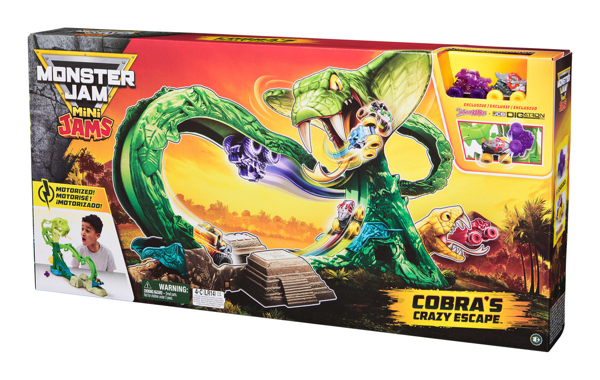 Monster Jam Mini Jams Cobra’s Crazy Escape Motorised Playset