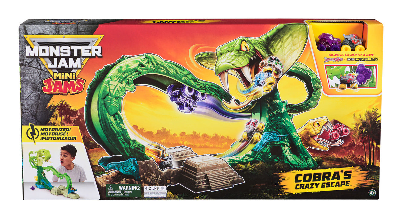 Monster Jam Mini Jams Cobra’s Crazy Escape Motorised Playset