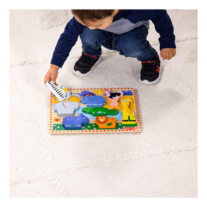 Melissa & Doug - Chunky Puzzle In Tray Learning Toy