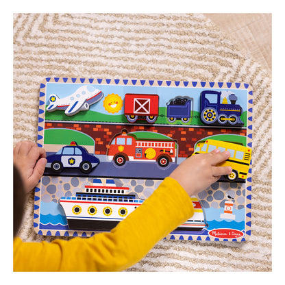 Melissa & Doug - Chunky Puzzle In Tray Learning Toy