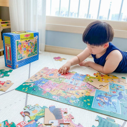 Melissa & Doug - Chunky Puzzle In Tray Learning Toy