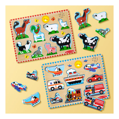 Melissa & Doug Sound Puzzle Astd In Tray Educational Toy