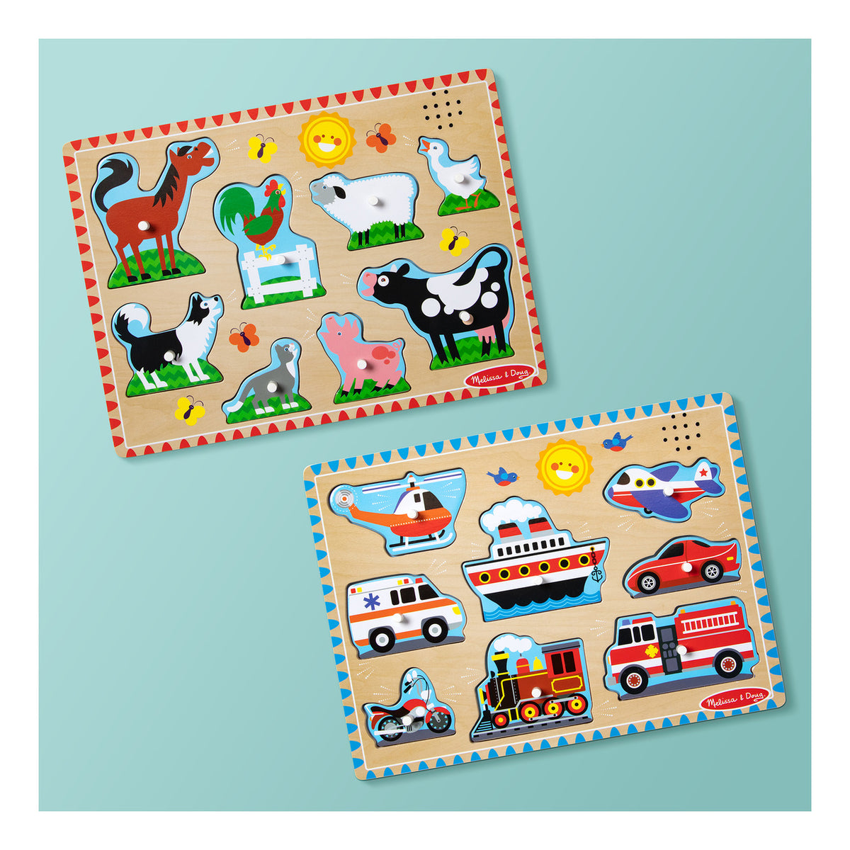 Melissa & Doug Sound Puzzle Astd In Tray Educational Toy