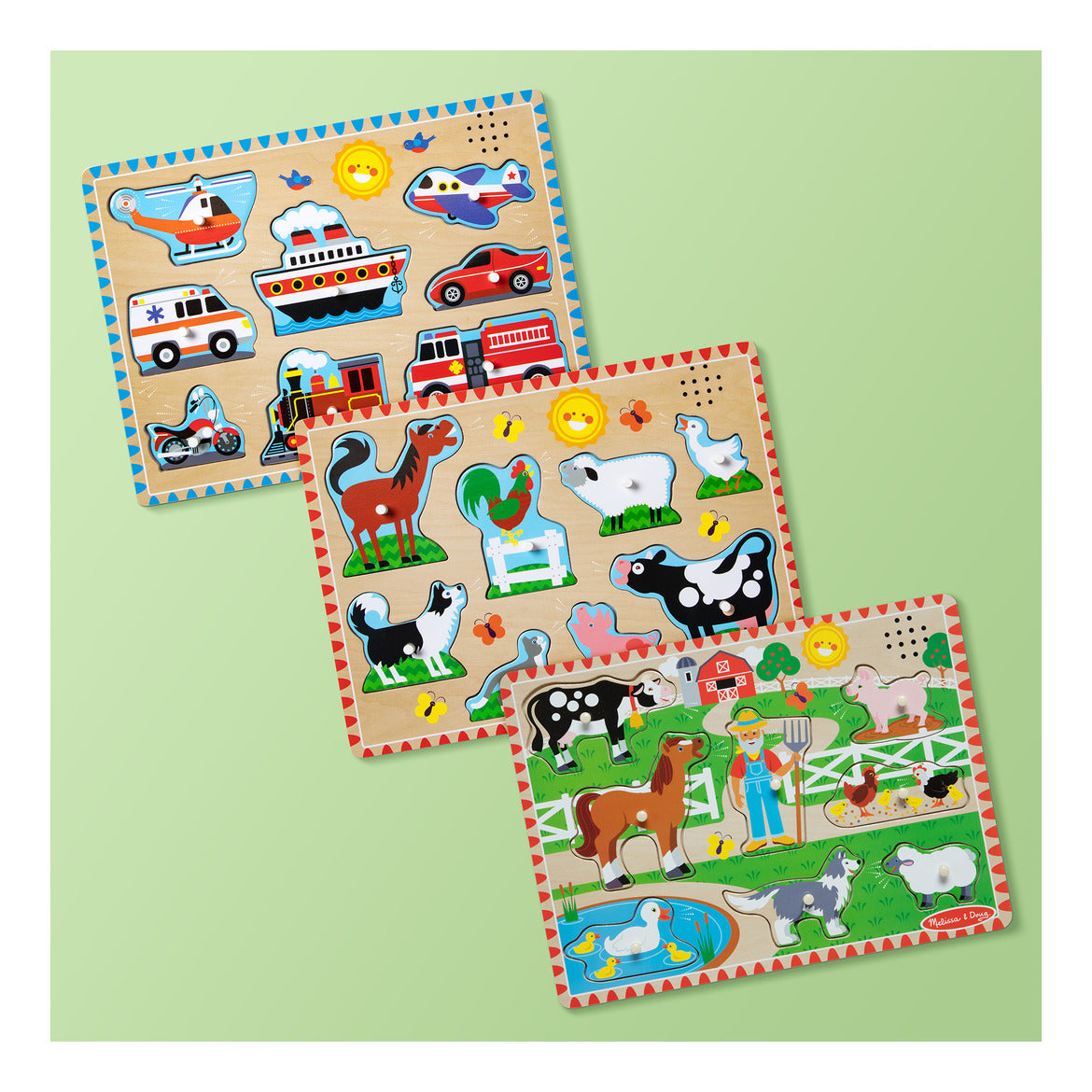Melissa & Doug Sound Puzzle Astd In Tray Educational Toy