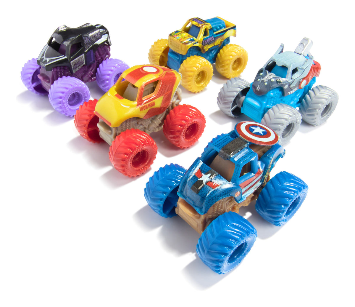 Monster Jam Marvel Mini 5 Pack - Die-Cast Truck Set