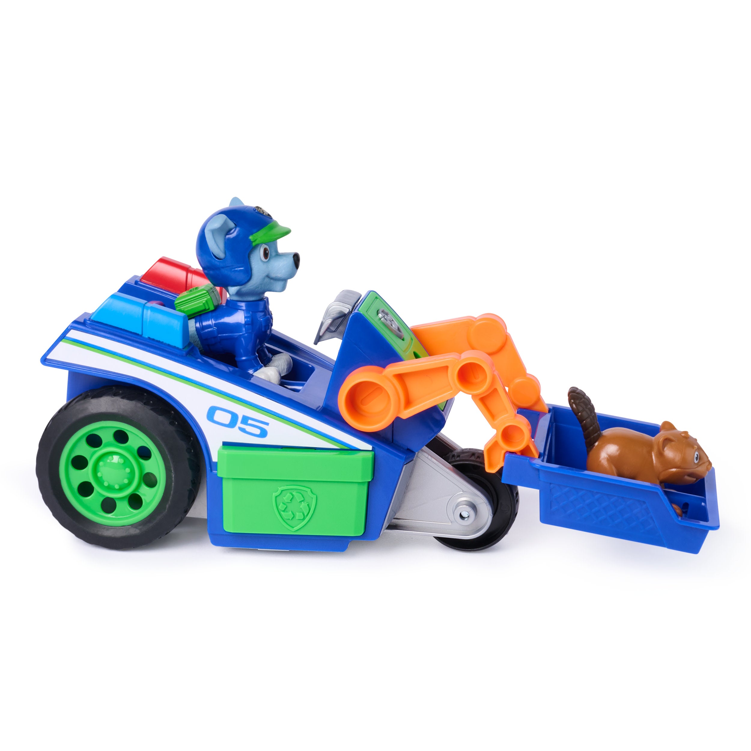 PAW Patrol Search & Rescue Rocky Rescue Recycler Vehicle with 2 Figures