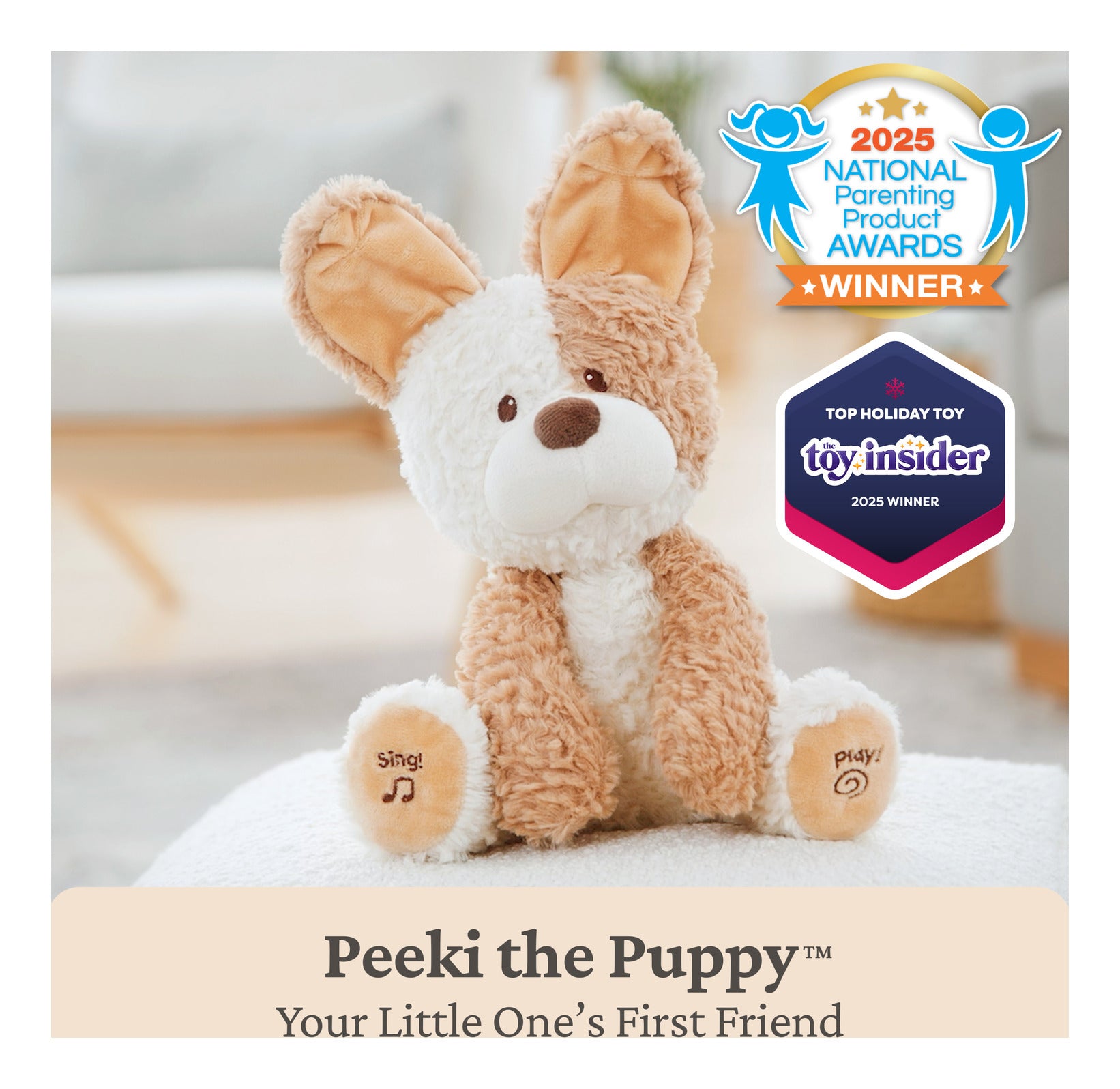 GUND Peeki the Puppy Animated Interactive Plush Toy