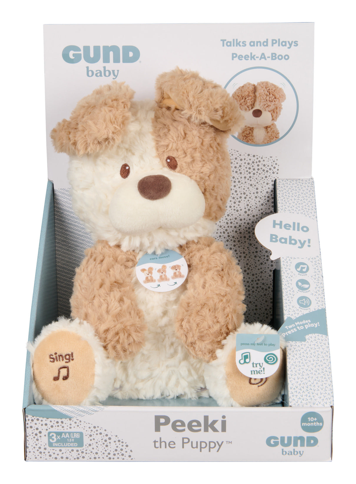 GUND Peeki the Puppy Animated Interactive Plush Toy
