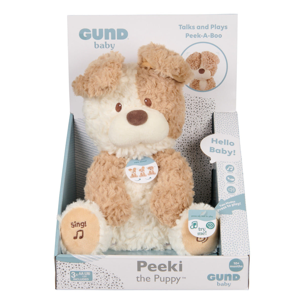 GUND Peeki the Puppy Animated Interactive Plush Toy