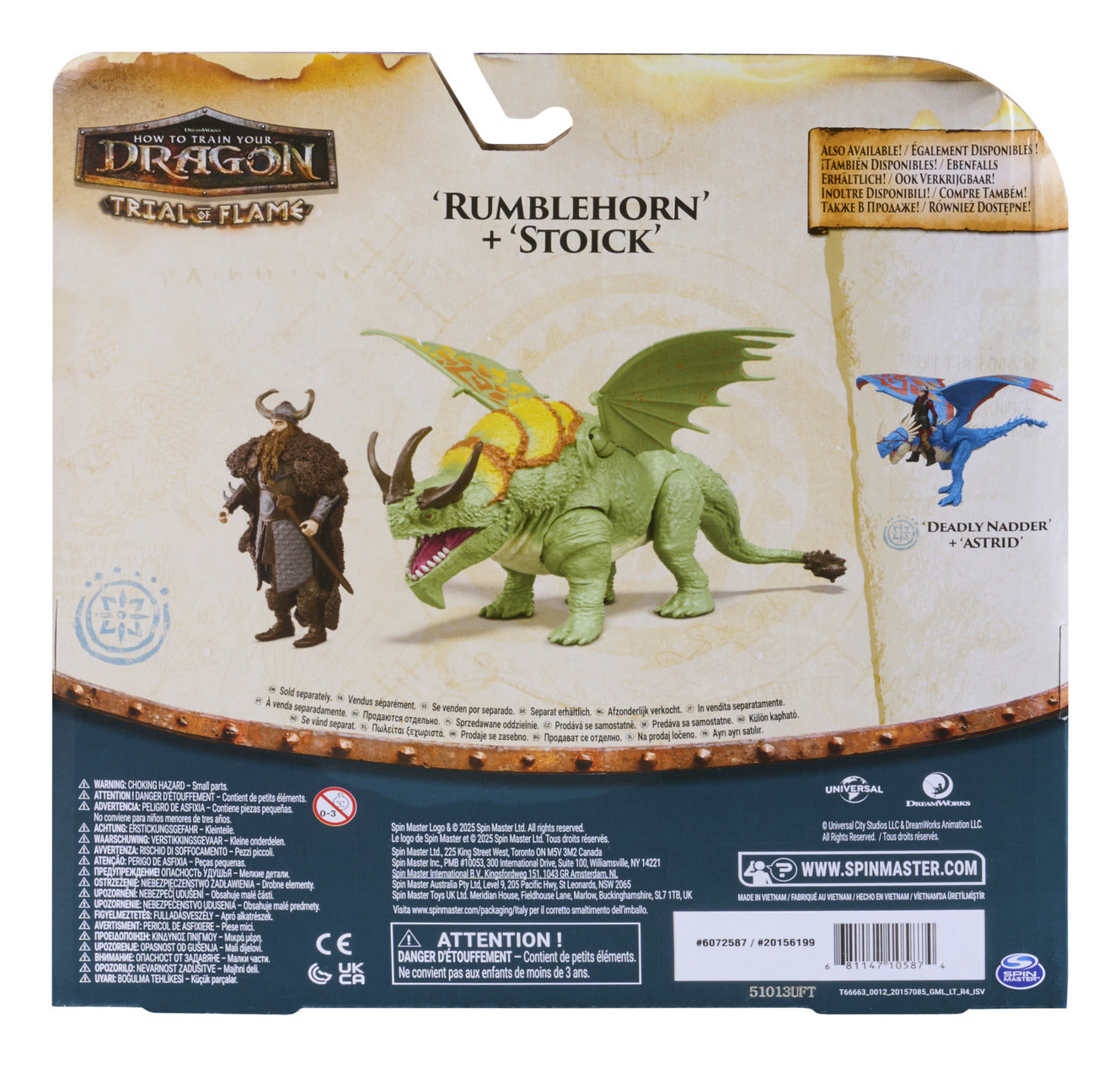 Spin Master DreamWorks Dragons Rumblehorn and Stoick Action Figure Set
