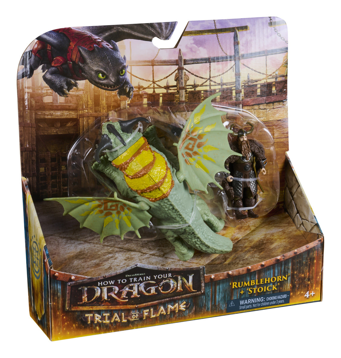 Spin Master DreamWorks Dragons Rumblehorn and Stoick Action Figure Set