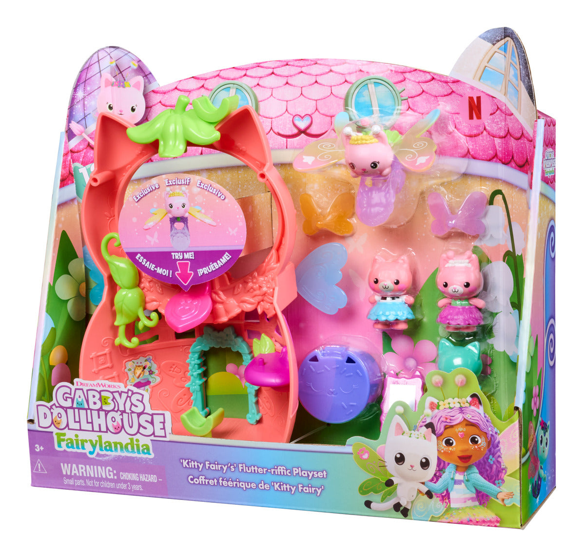 Gabby's Dollhouse Fairylandia Kitty Fairy Flutter Fairy Playset