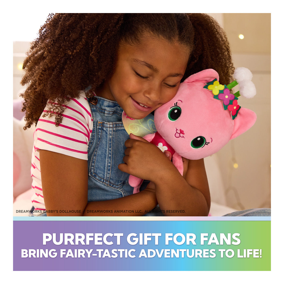Gabby's Dollhouse Rainbow Light-Up Kitty Fairy Plush