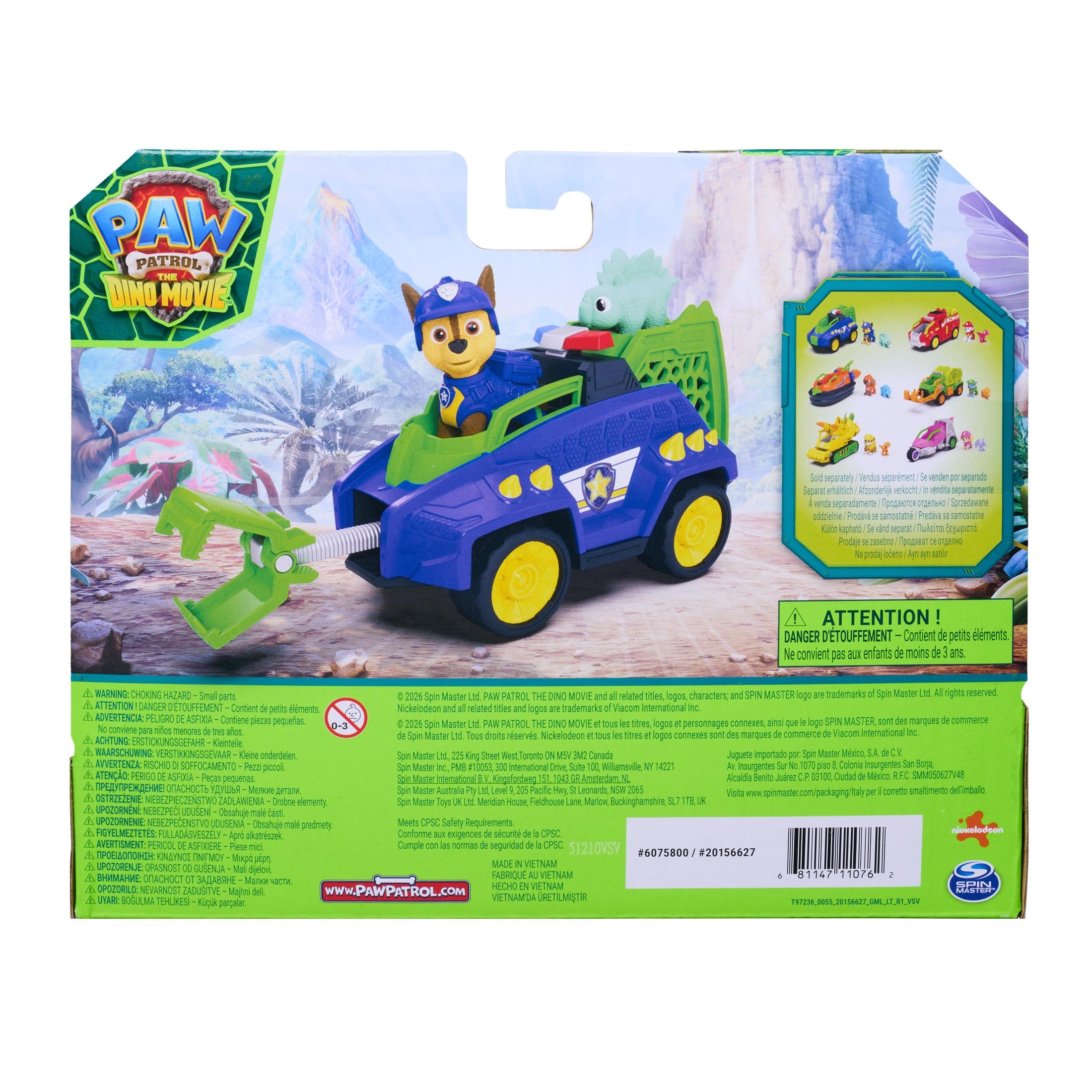 PAW Patrol The Dino Movie Chase Dino Rescue Cruiser with Figures
