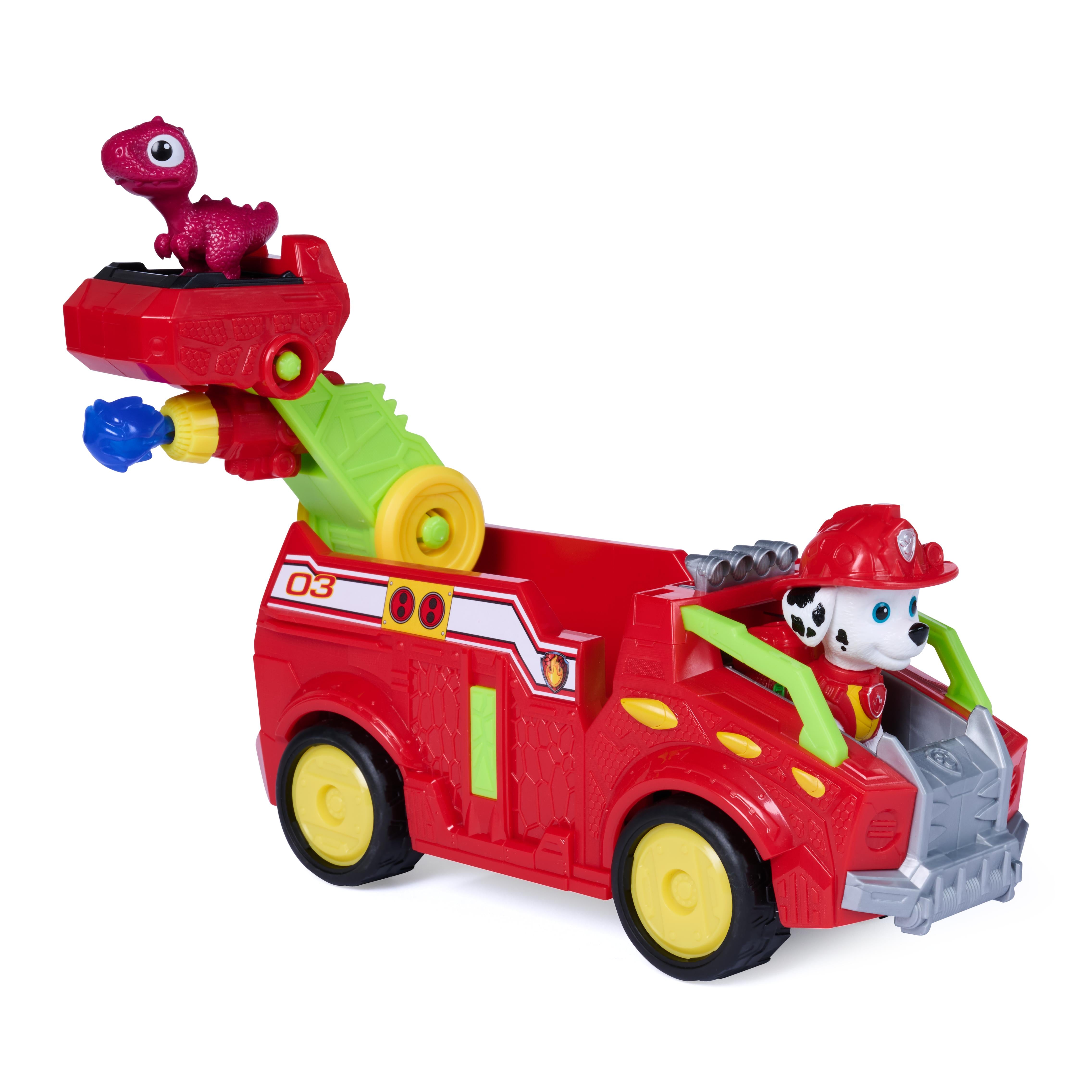 PAW Patrol The Dino Movie Marshall Dino Rescue Fire Engine Vehicle
