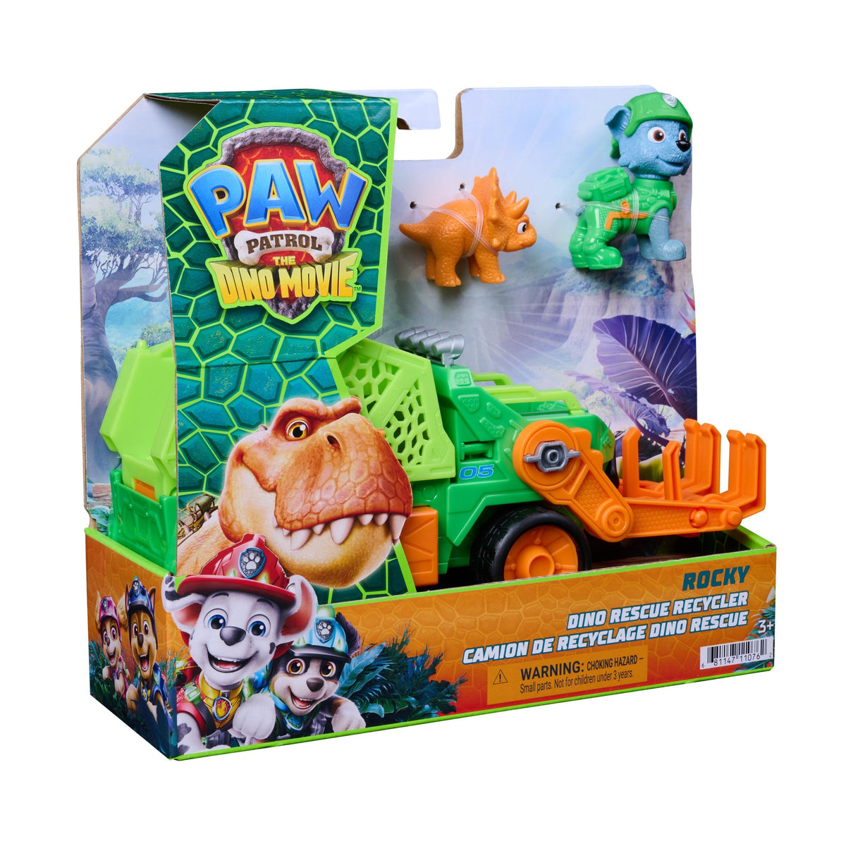 PAW Patrol: The Dino Movie Rocky Dino Rescue Recycler Vehicle