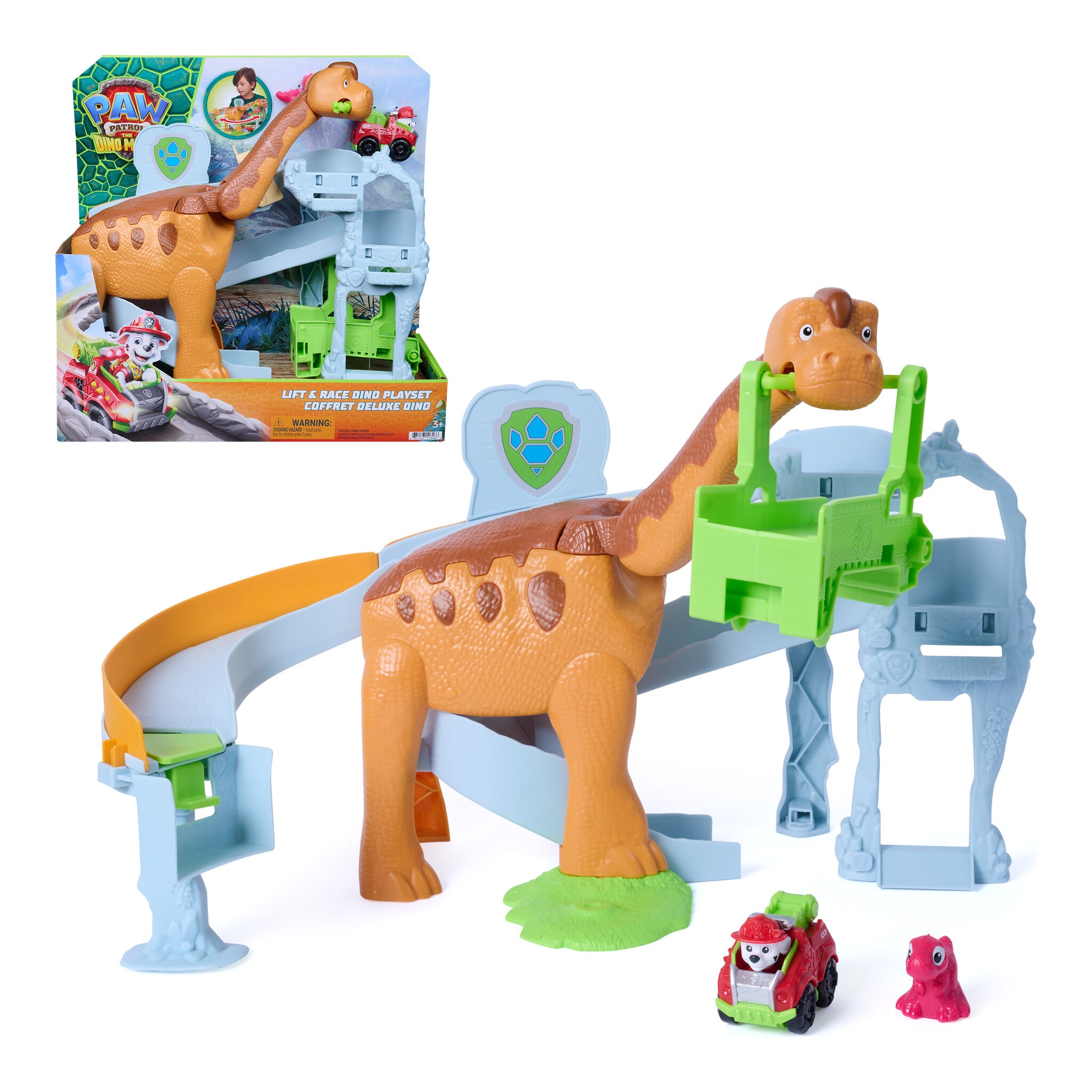 PAW Patrol Dino Movie Pup Squad Lift & Roar Playset with Marshall