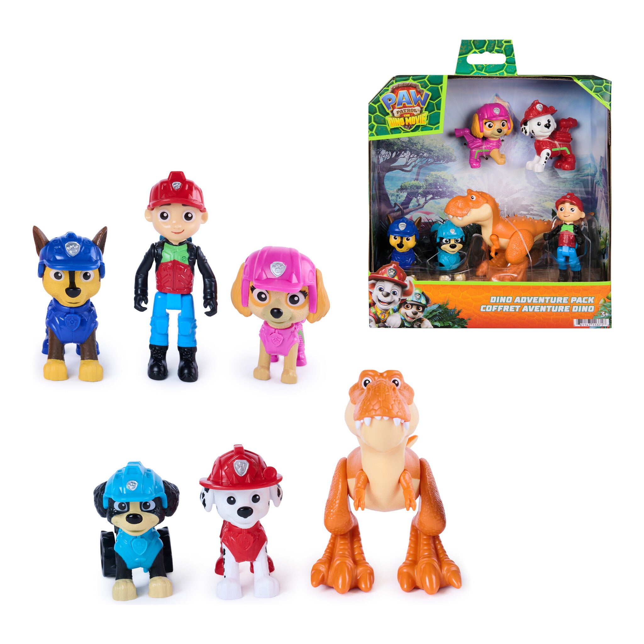 PAW Patrol: The Dino Movie Dino Adventure Pack 6-Figure Set