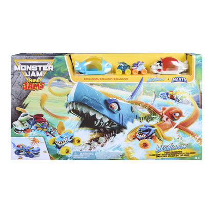 Monster Jam Mini Jams Megalodon Carrier Playset