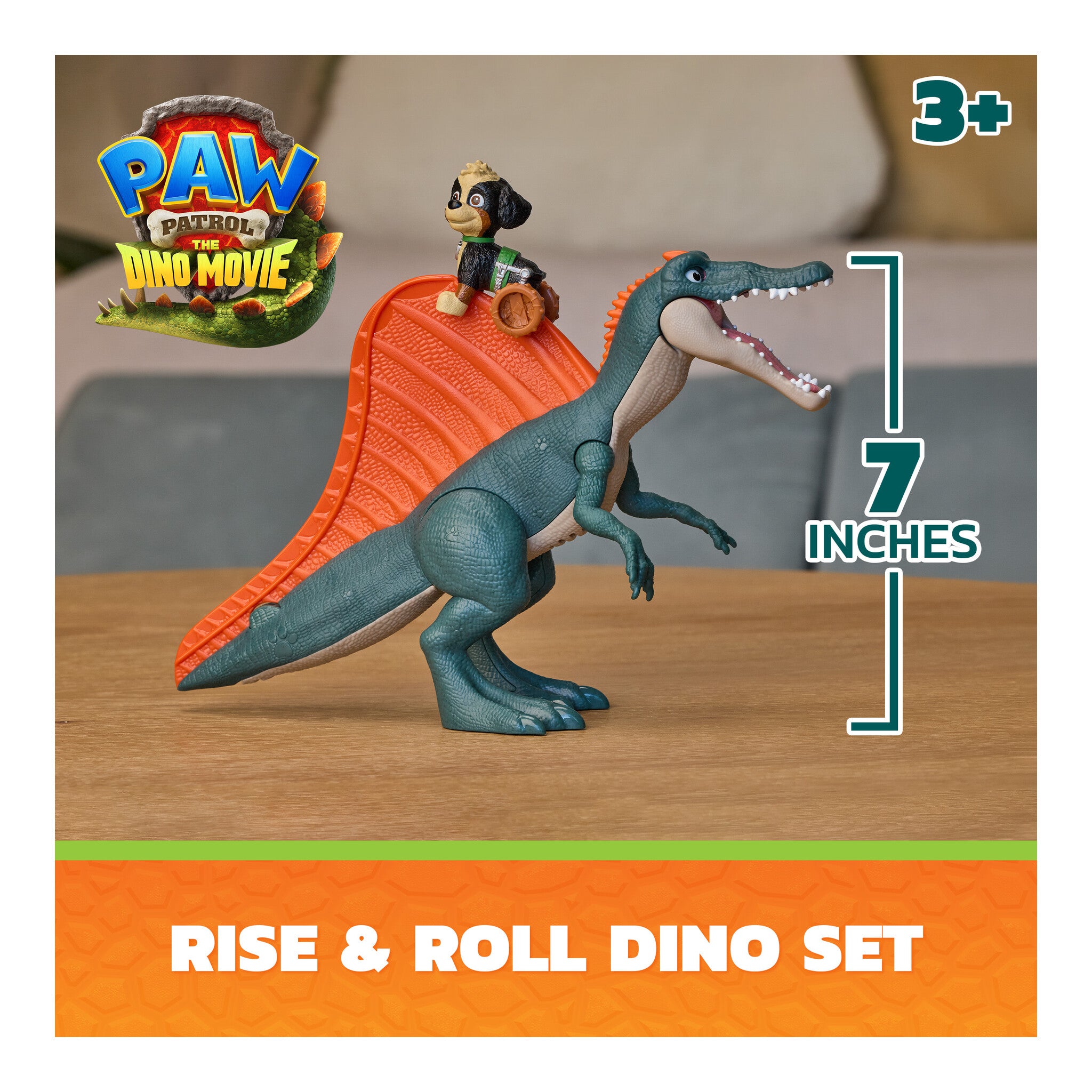 PAW Patrol The Dino Movie Rise & Roll Dino Set
