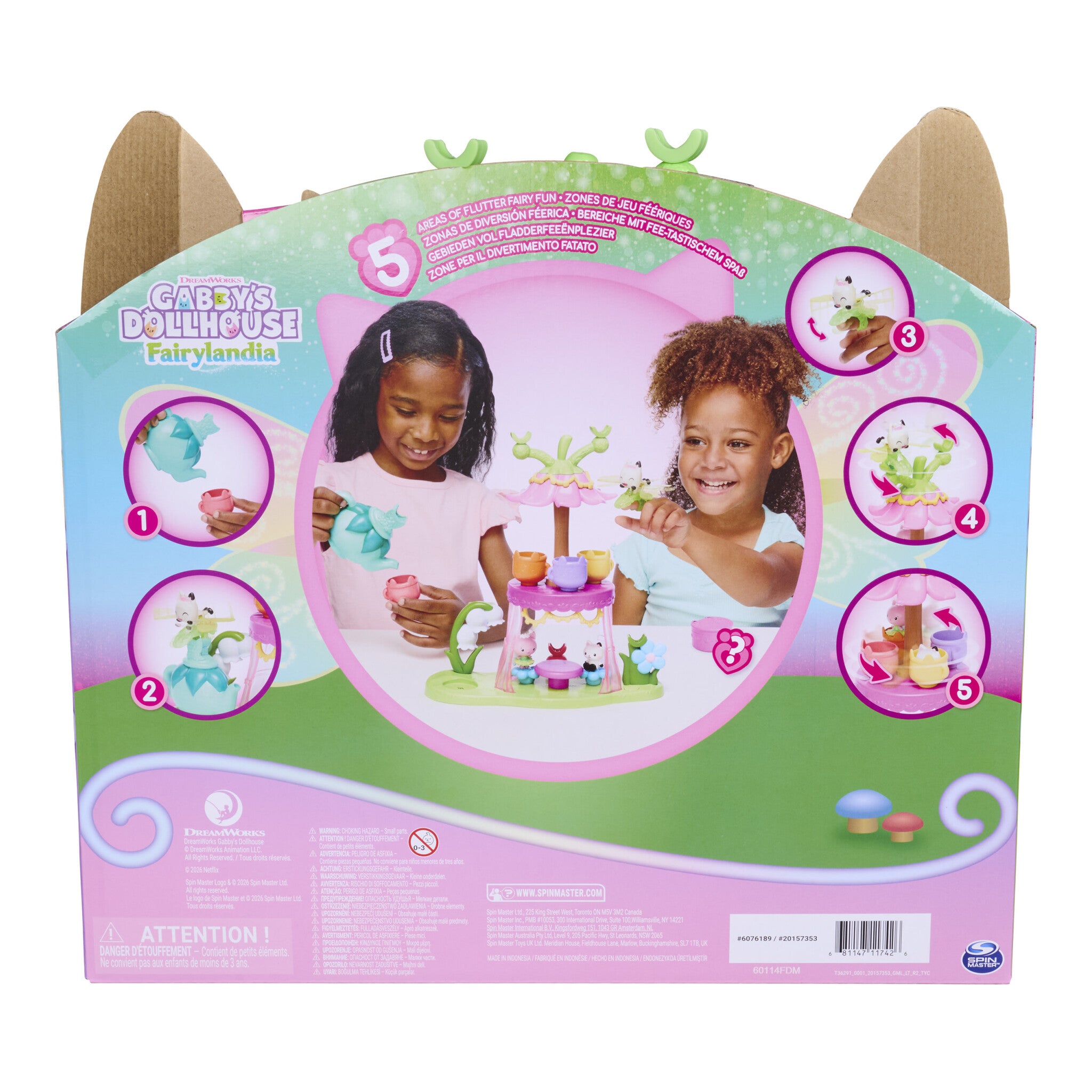 Gabby's Dollhouse Fairylandia Flutter-riffic Tea Party Playset