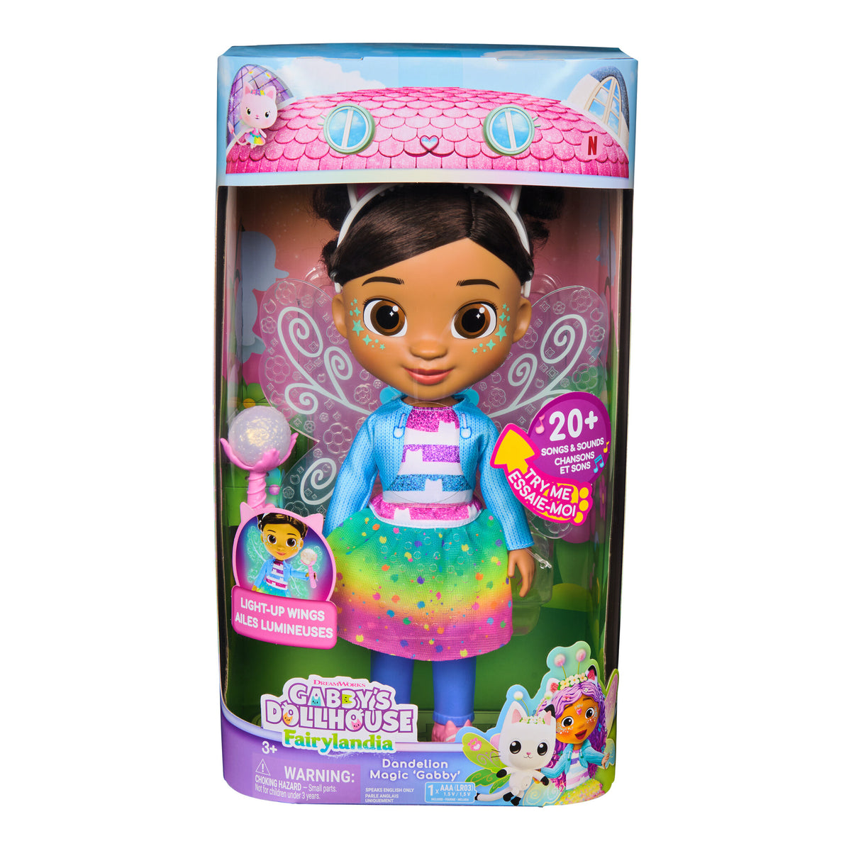 Gabby's Dollhouse Dandelion Magic Gabby Doll with Light-Up Wings