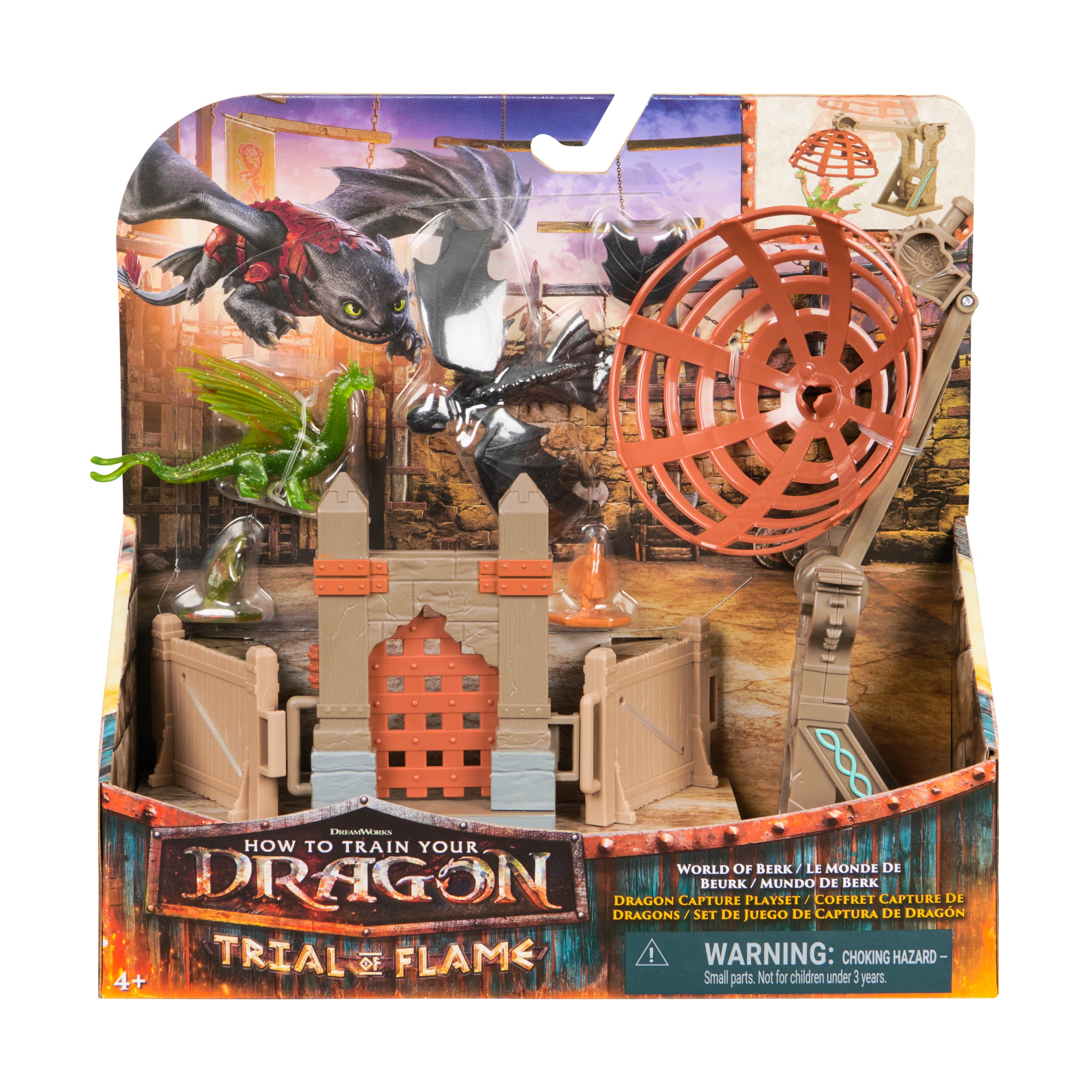 DreamWorks Dragons Trial of Flame Dragon Capture Playset