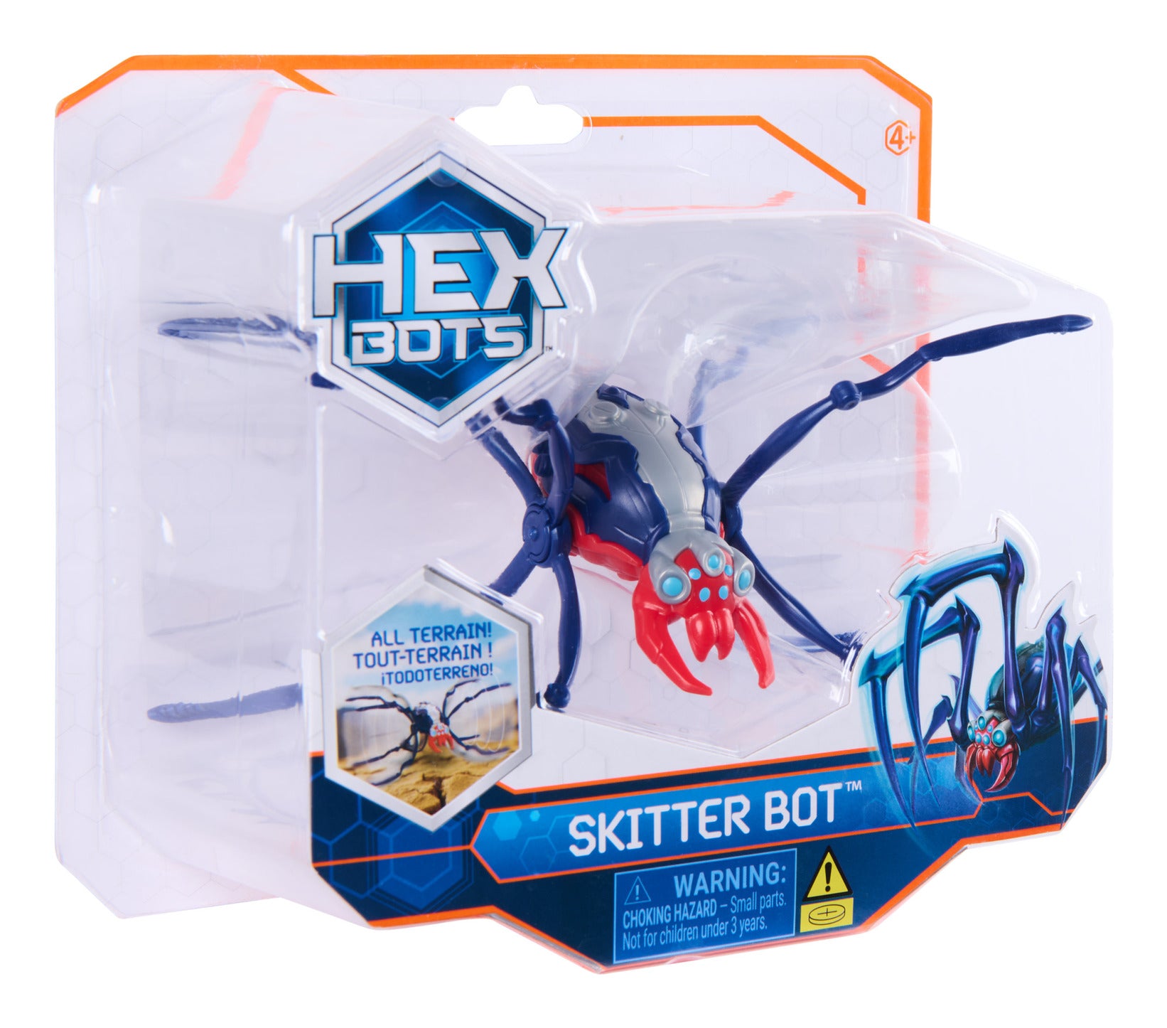 HEX BOTS Skitter Bot Red Spider Robotic Toy