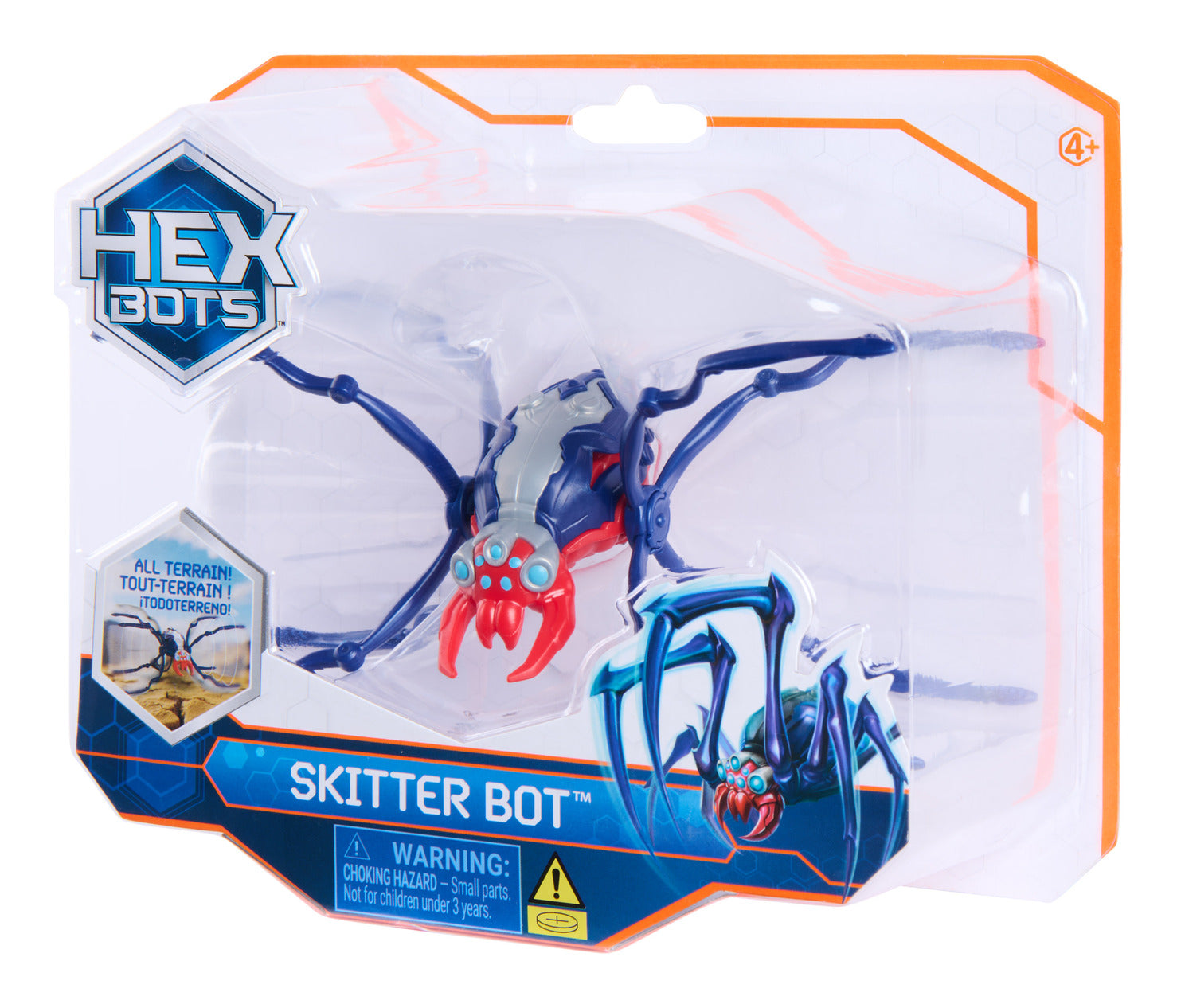 HEX BOTS Skitter Bot Red Spider Robotic Toy