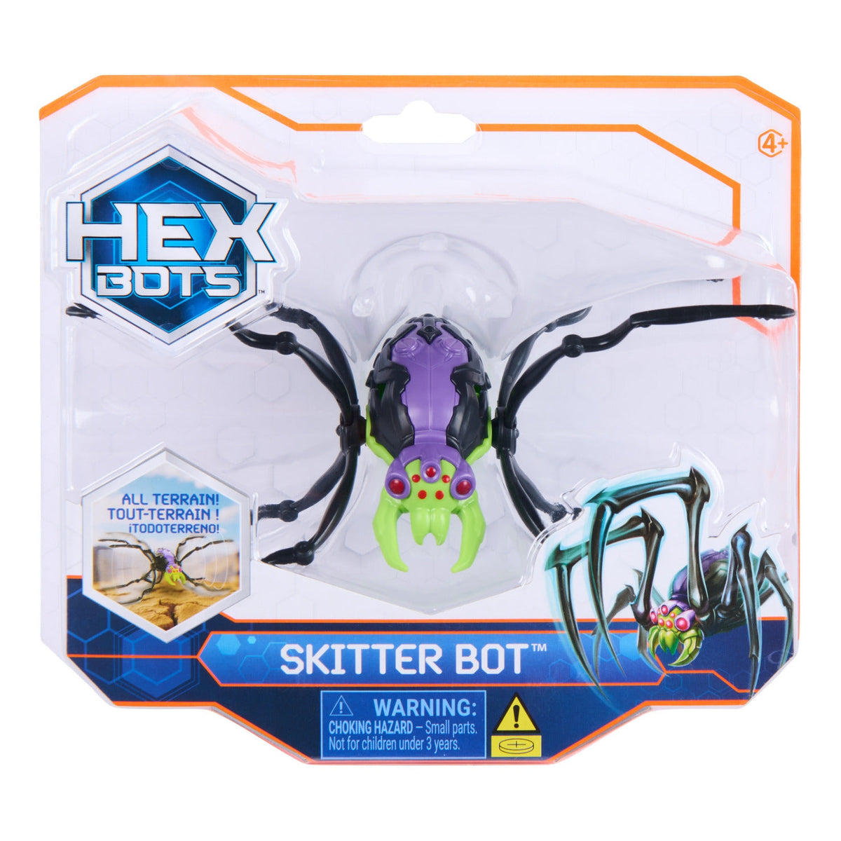 HEX BOTS Skitter Bot Green Spider Robot Toy