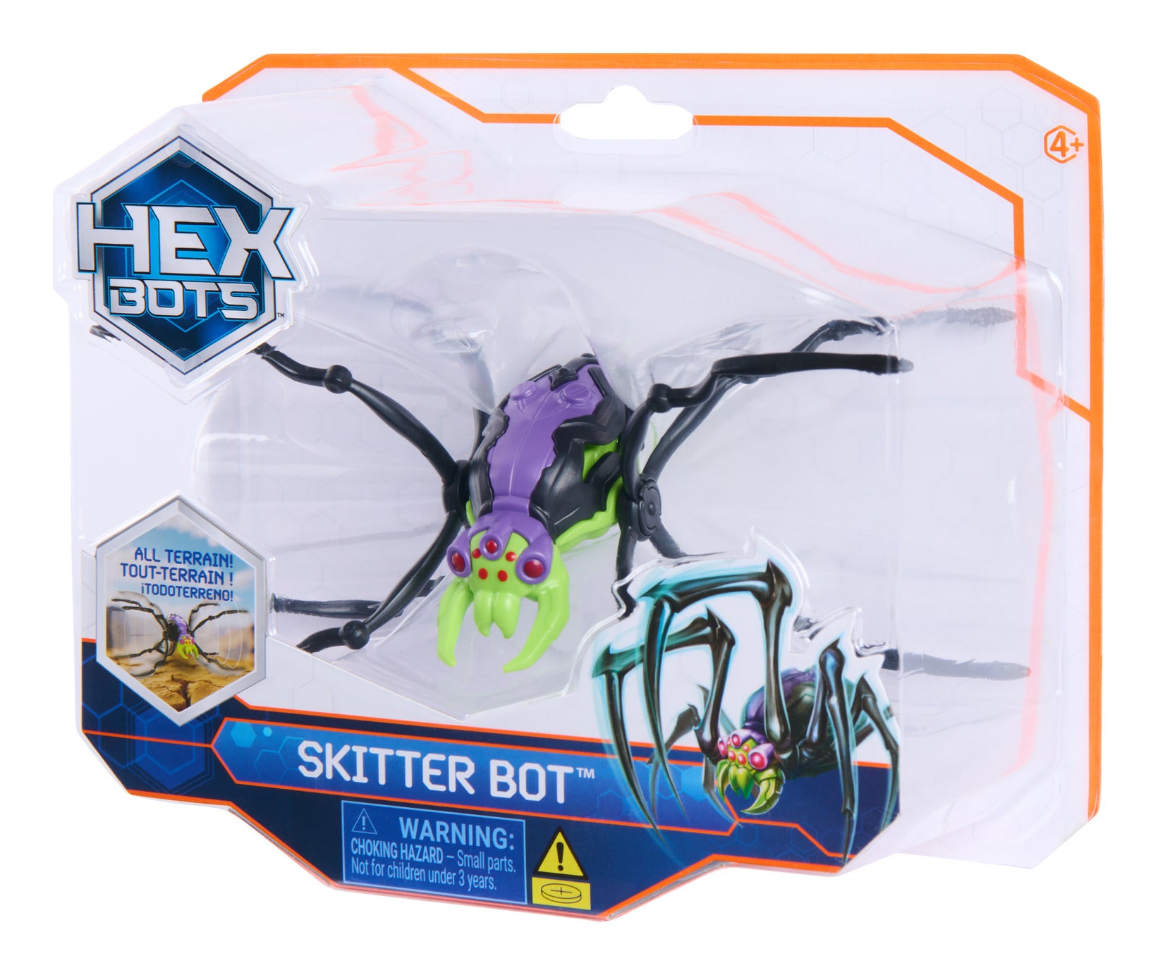 HEX BOTS Skitter Bot Green Spider Robot Toy