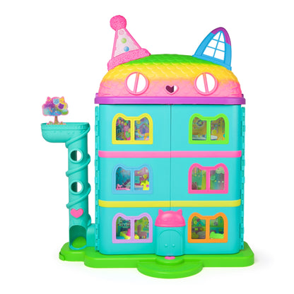 Front view of the closed Gabby's Dollhouse Purrfect Celebration playset