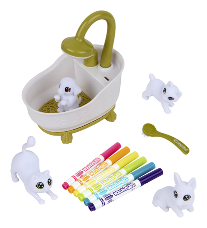 Crayola Washimals Glam Pack bath, four pets, six pens and brush