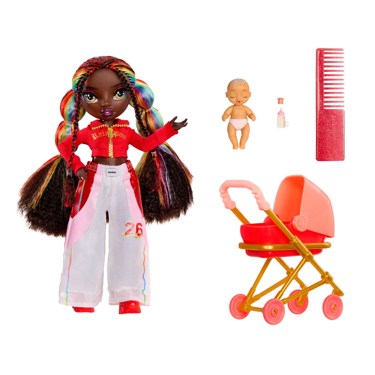 Rainbow High Jr. High Bestie Babysitters Iris Bow Fashion Doll Set