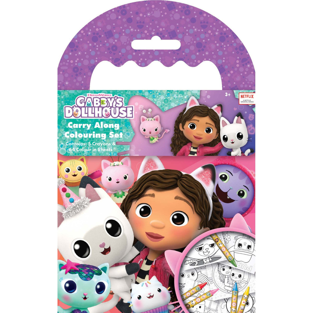 Gabby's Dollhouse Carry-Along Colouring Set