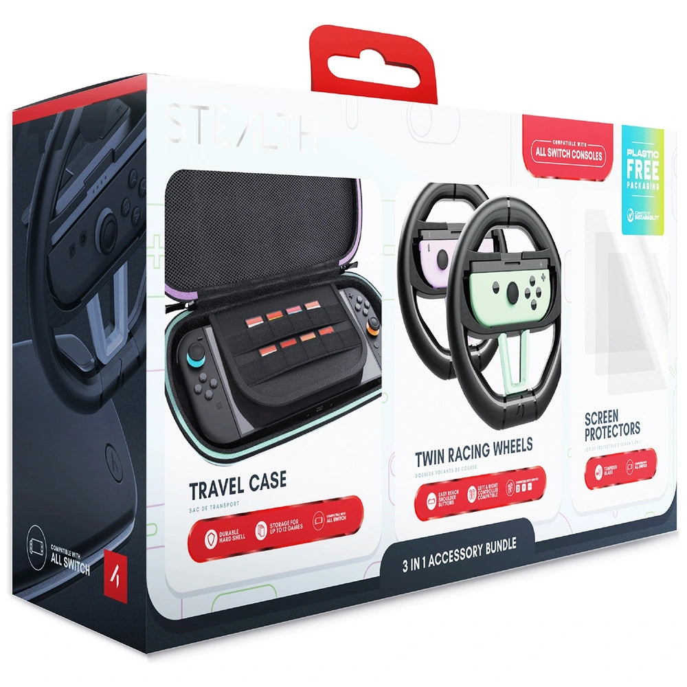 Stealth 3-in-1 Accessory Bundle for Nintendo Switch 2, Switch, OLED & Lite