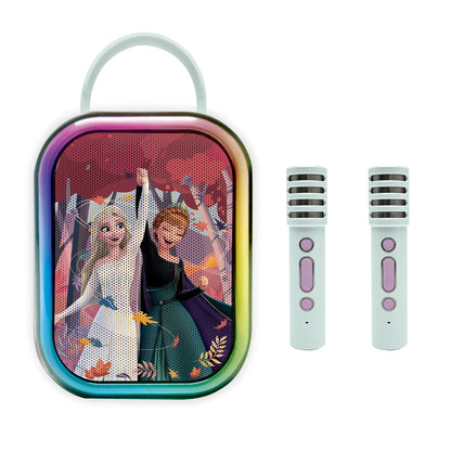 Lexibook Disney Frozen Portable Bluetooth Karaoke Set with 2 Wireless Microphones