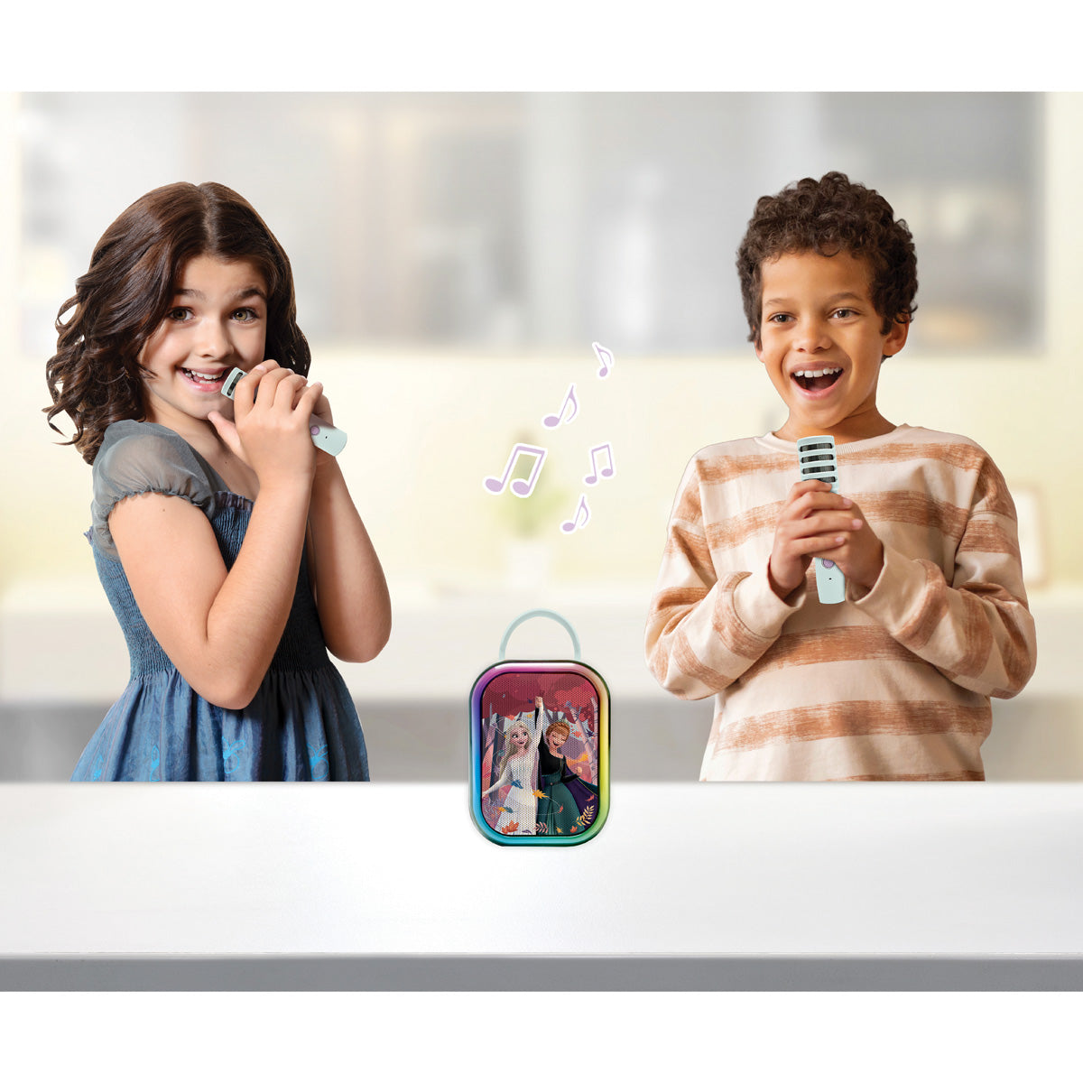 Lexibook Disney Frozen Portable Bluetooth Karaoke Set with 2 Wireless Microphones