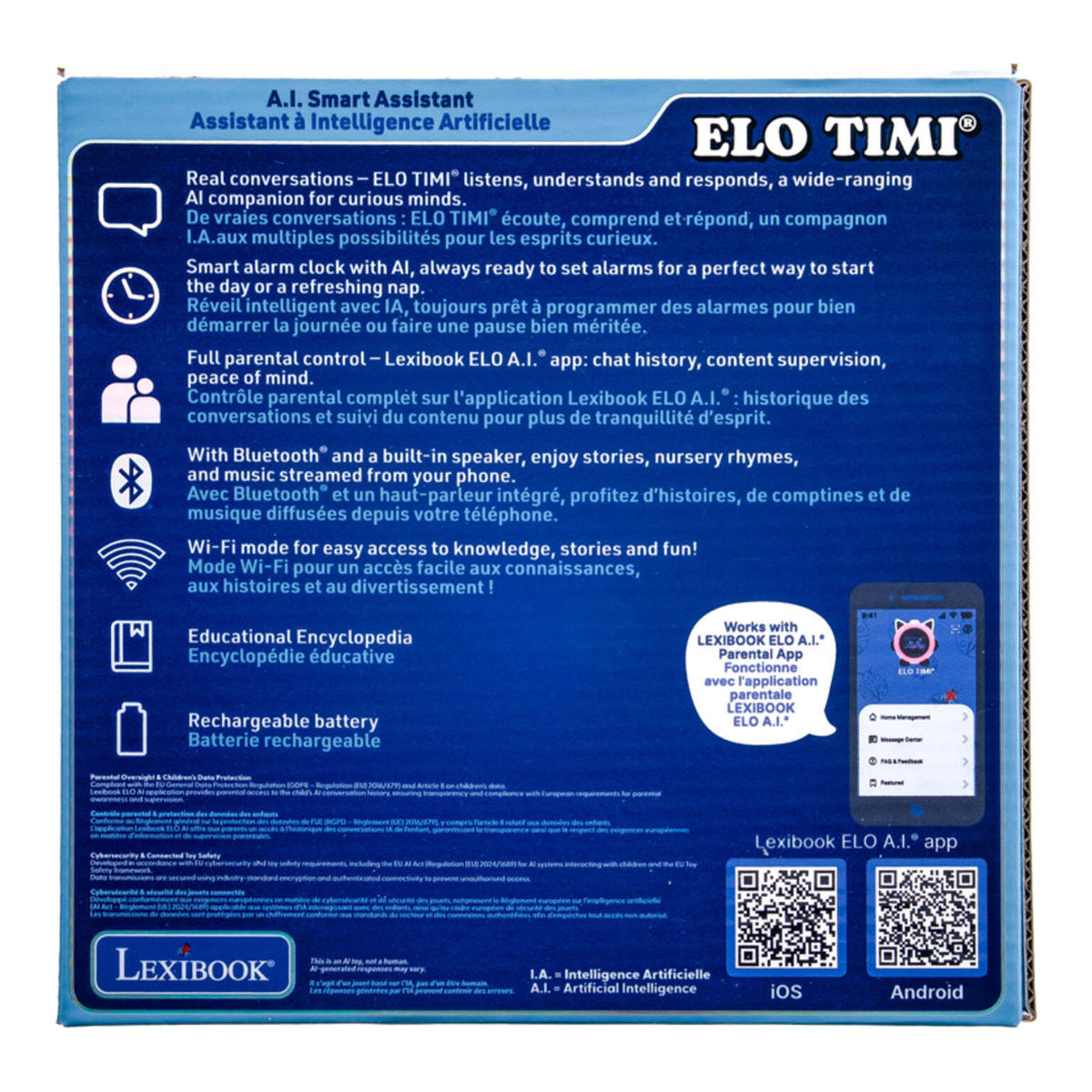 Lexibook ELOTIMI Smart AI Alarm Clock