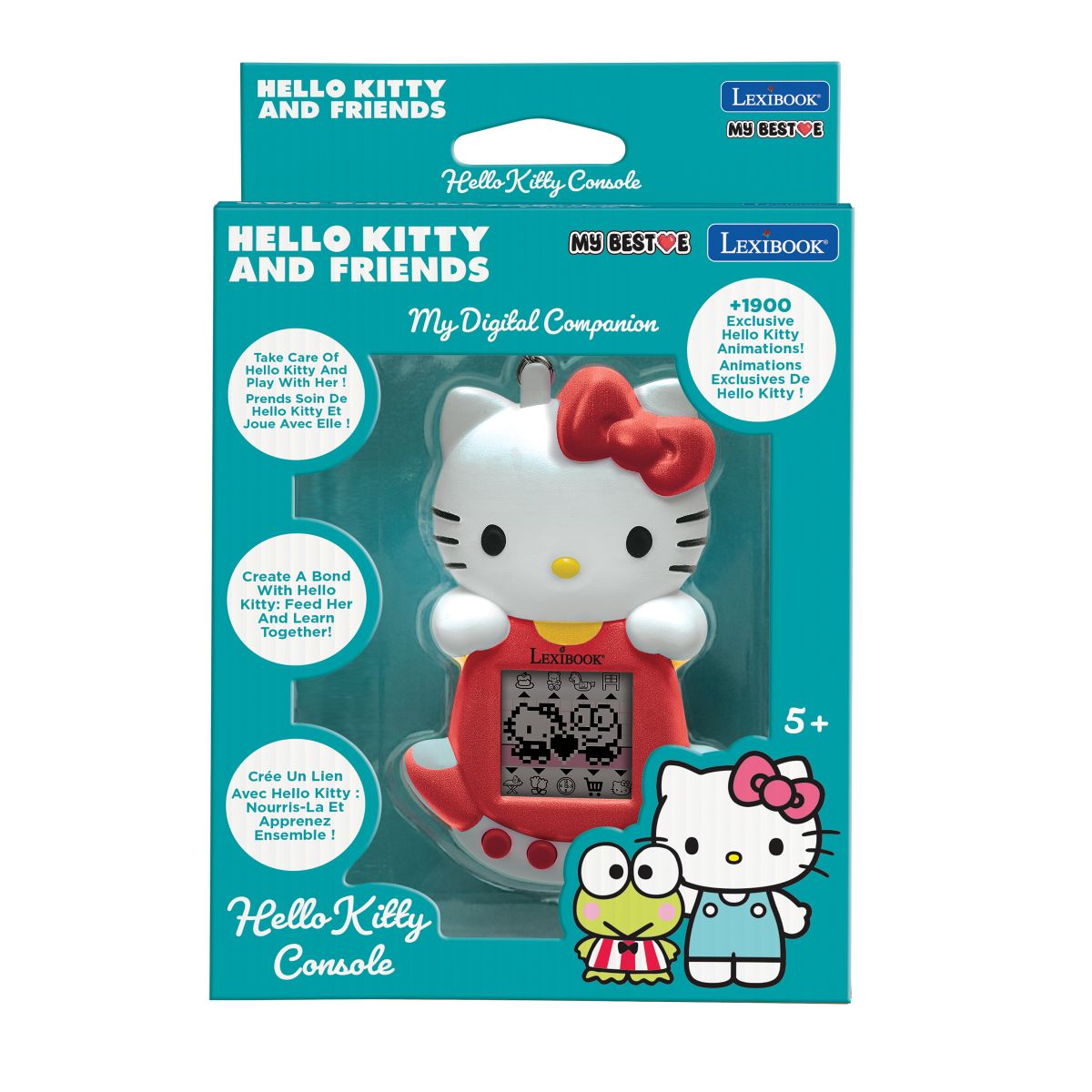 Boxed Lexibook Hello Kitty My Best-E virtual pet game, front view